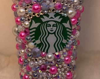 Tumbler Cup, Cold Cup, Bedazzled Starbucks Cup, Cup, Rhinestone Cup, Spring  , Summer - Etsy