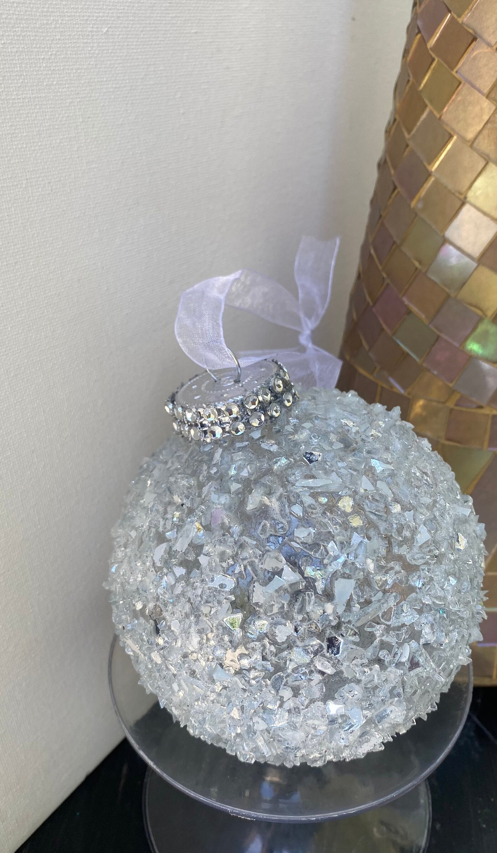 Limited Edition Clear Glass Texture Christmas Ornament Etsy