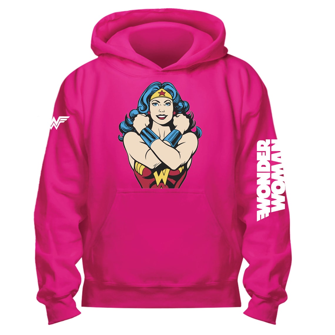 Classic Wonder Woman Pullover Hoodie Wonder Woman Movie Etsy