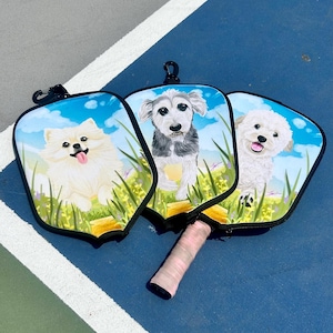 Custom Pet Pickleball Paddle Cover, Customized Pickleball Cover, Personalized Pickleball Cover, Perfect for Pet Lovers, Mother’s Day Gift