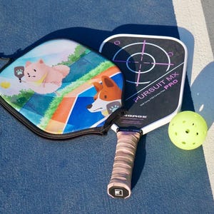 Custom Pet Pickleball Paddle Cover, Customized Pickleball Cover, Personalized Pickleball Cover, Perfect for Pet Lovers, Father&#39;s Day Gift