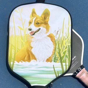 Corgi Pickleball Paddle Cover, Pickleball Cover, Dog Pickleball Cover, Perfect for Pet Lovers, Mother’s Day Gift, Father’s Day Gift