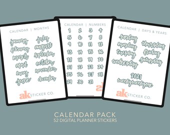 Digital Planner Sticker Download for iPad - Calendar Pack