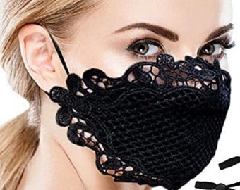 Lace Face Masks for Adults, Multifunctional Reusable Face mask