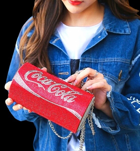 Women Fashion Diamond Bling Coca-cola Handbag Shoulder Bag - Etsy
