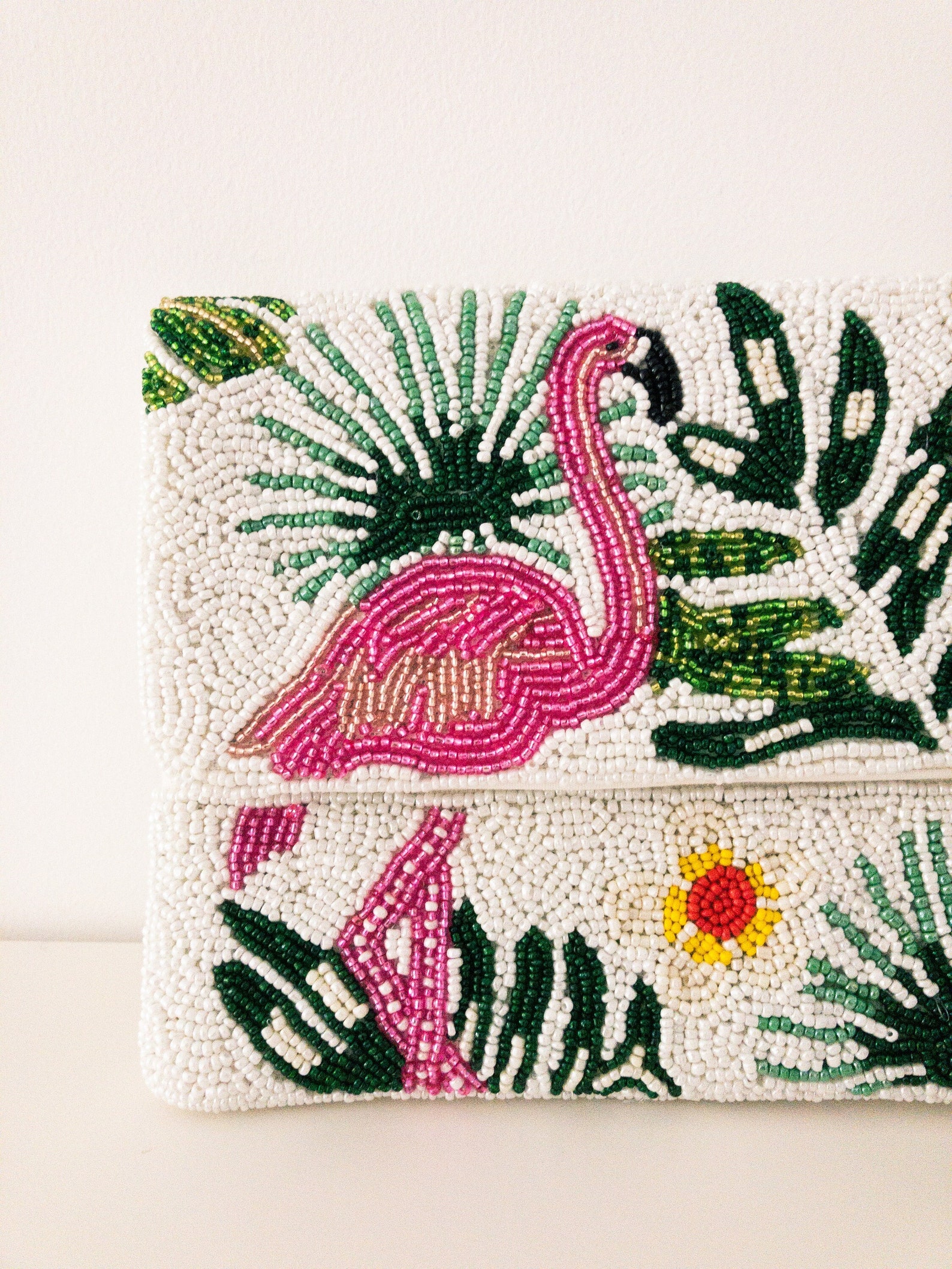 Tiger Beaded Crossbody Bag