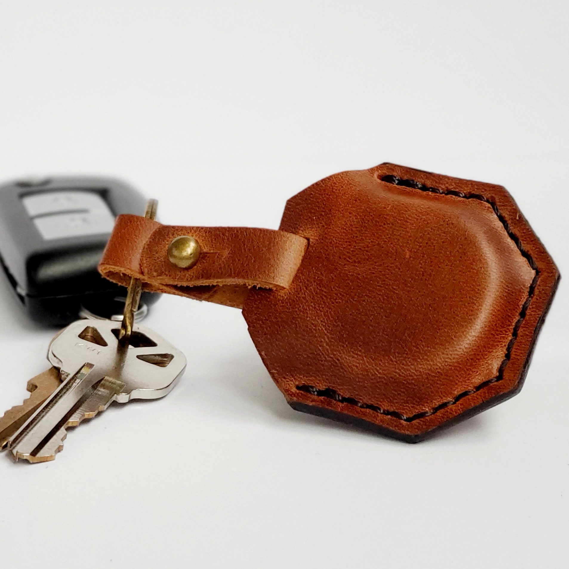 Custom leather airtag keychain leather airtag case airtag key Etsy