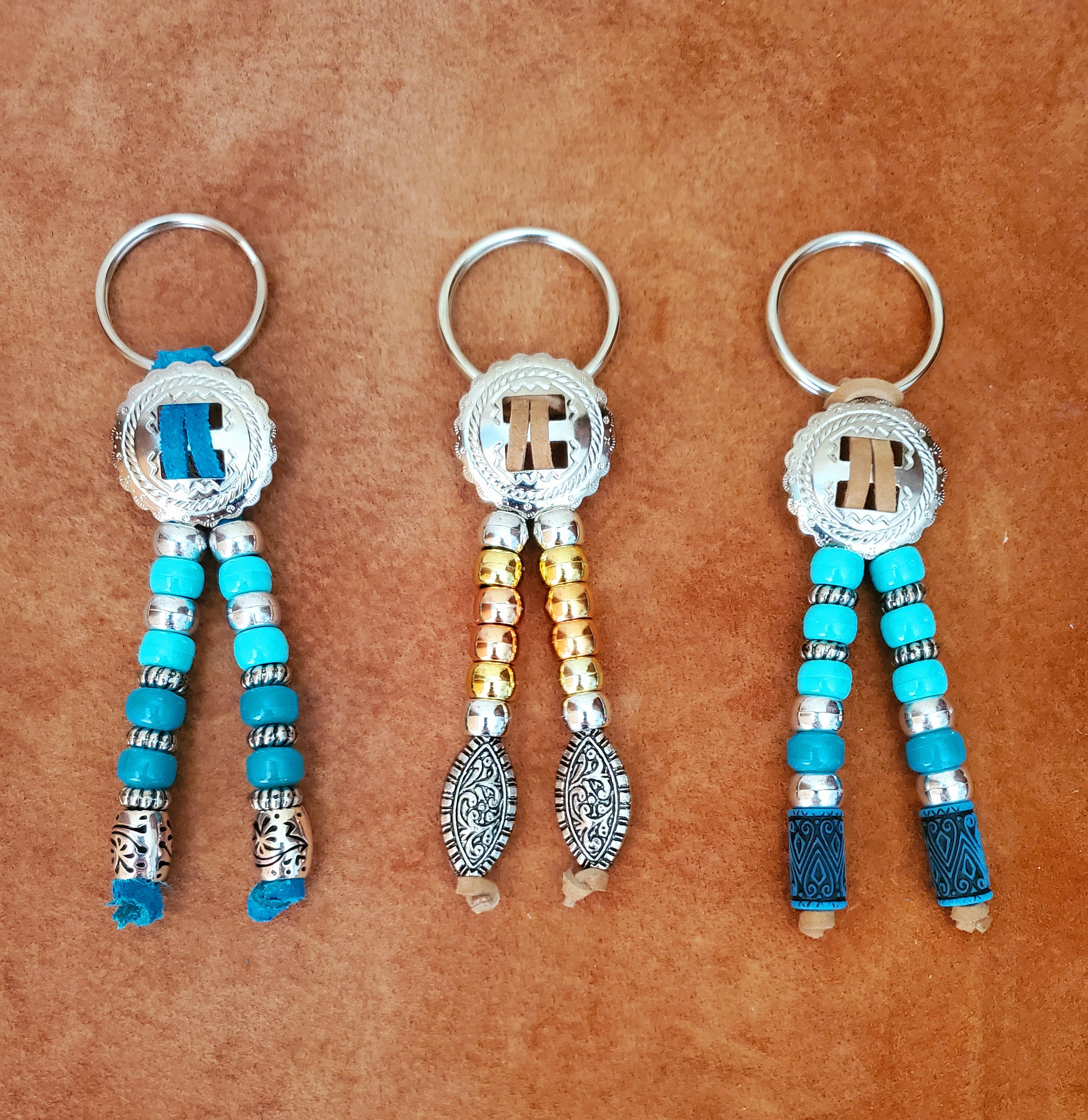 Keyring, Concho Key Ring Western Keychain, Custom Handmade Keyring, Concho Key Ring Western Keychain, Custom Handmade