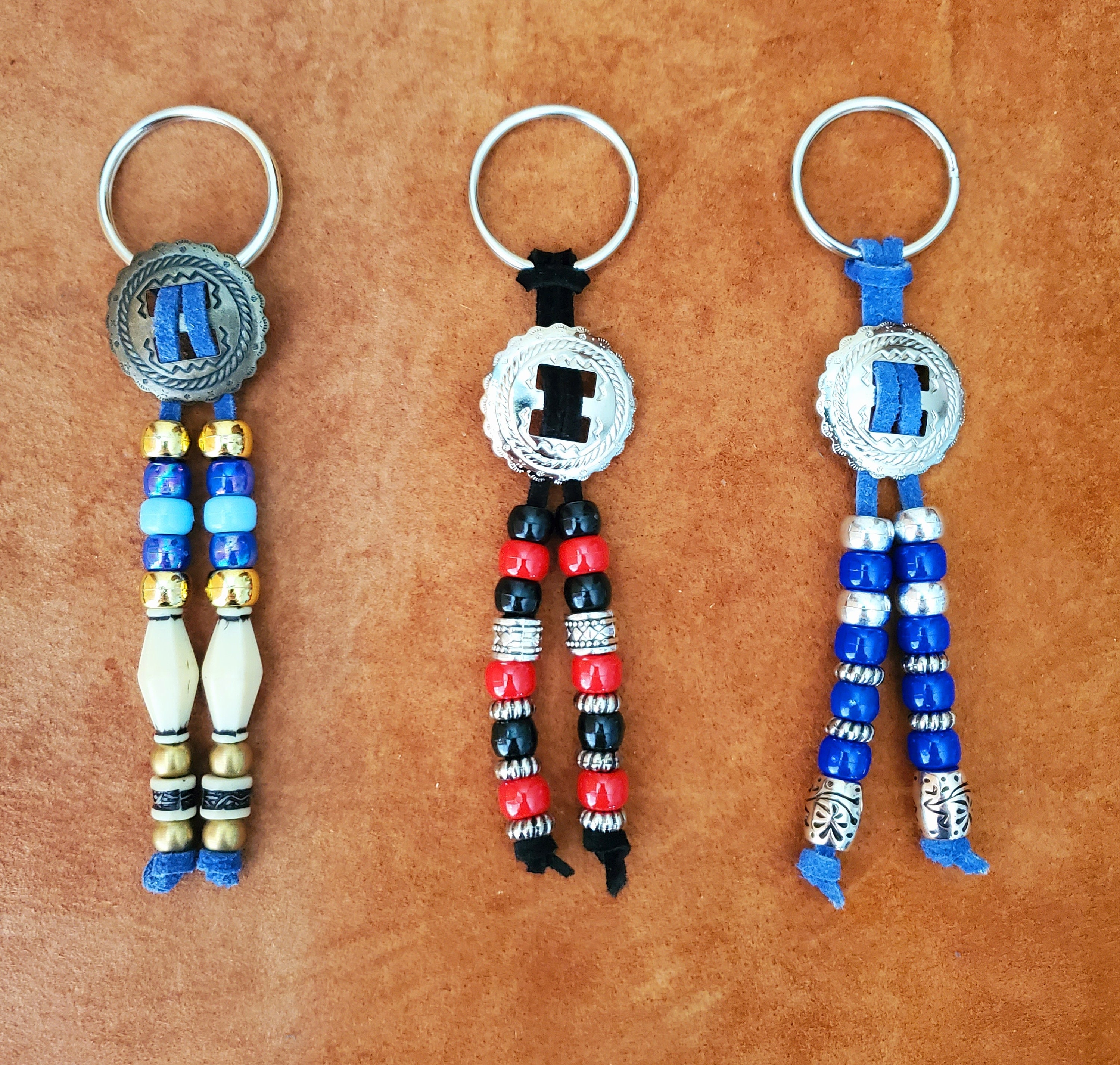 Keyring, Concho Key Ring Western Keychain, Custom Handmade Keyring, Concho Key Ring Western Keychain, Custom Handmade