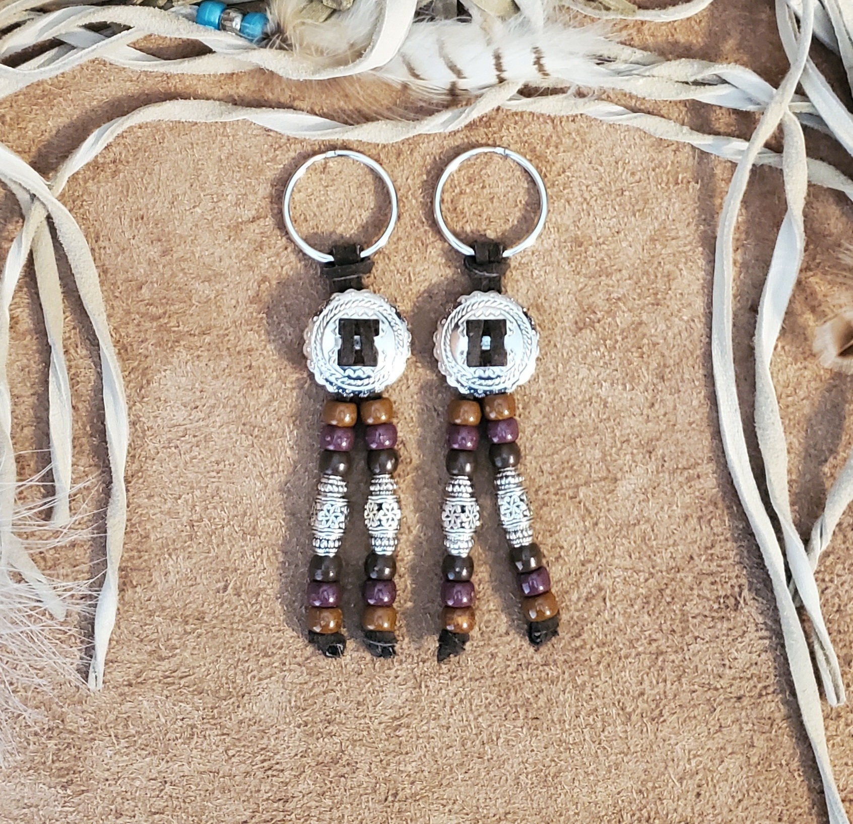 Keyring - Concho Key Ring Keychain Western With Your Choice
