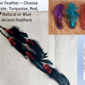 Hand Crafted Purple and Black Feather Hair Clip Purple and Black Glitter Feather Vintage Style ... - Folksy main image 4