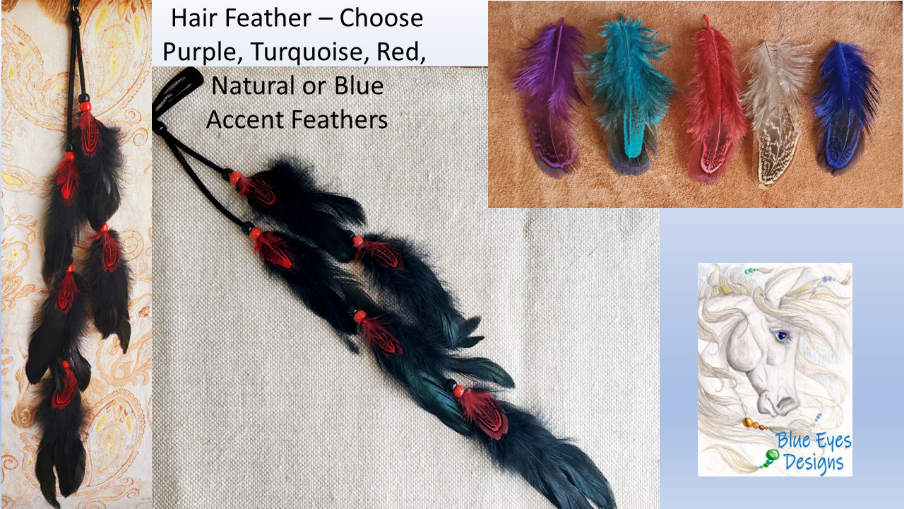 Hand Crafted Purple and Black Feather Hair Clip Copy-Black Ostrich Feather Hat Pin Hair Clip with Purple  main image 2