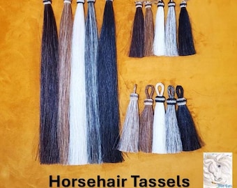 Horsehair Tassels in 3.5", 4" or 11.5" inches long - Shoofly, Keychain or just hang from your saddle - Horse Hair