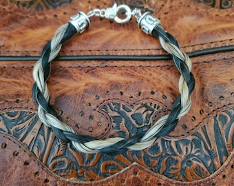 Horse Hair rope braided Bracelet that can be made with your horse's hair as a keepsake or our horsehair, can be made to your wrist size