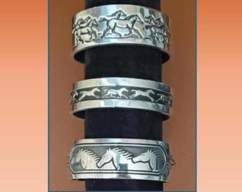 Brazalete de caballo de plata (3 estilos) - Pulsera de caballos corriendo