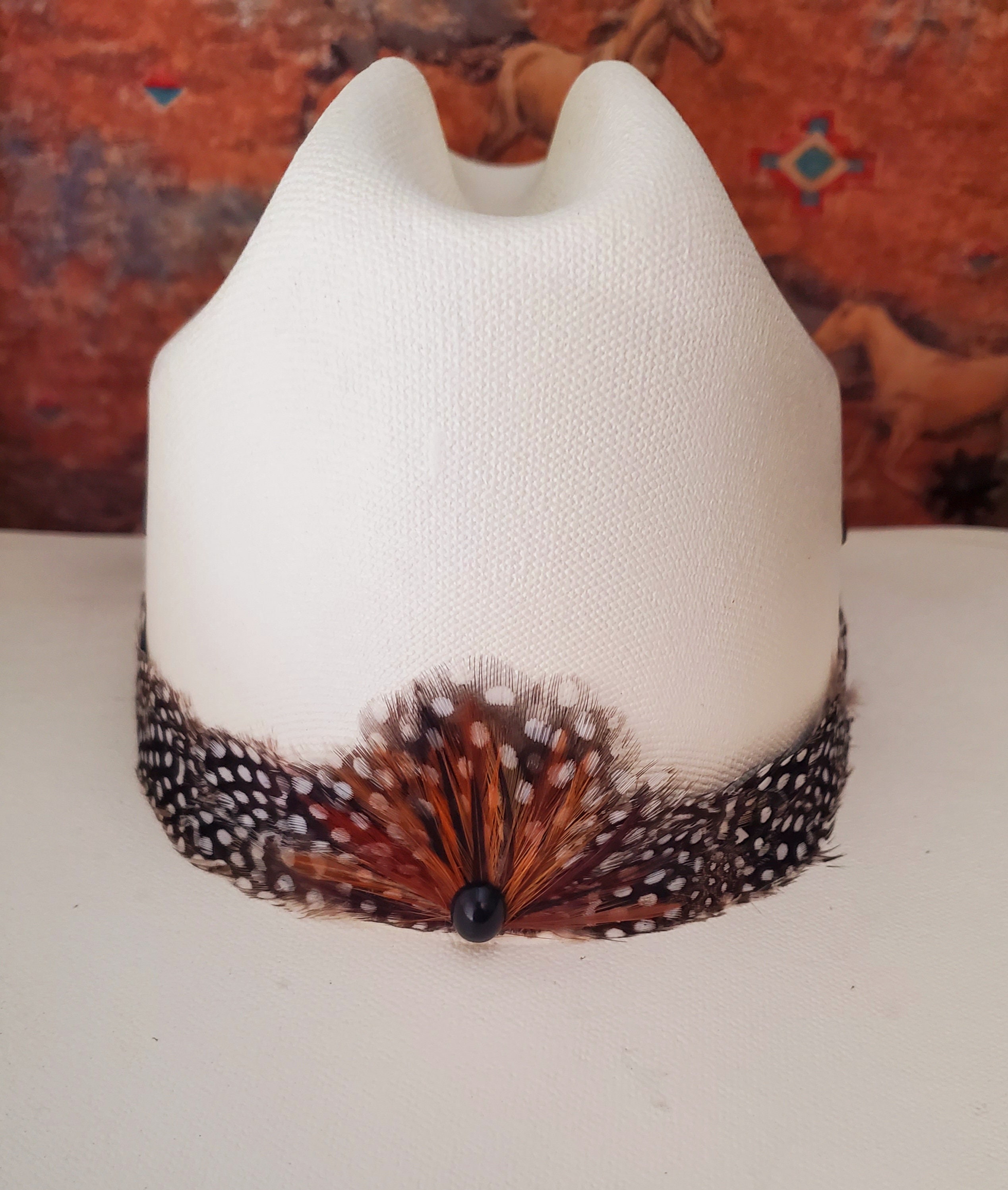 Genuine feather Hat Band, hat made of all natural fiber, Size Medium Western Feather Hat Band for Cowboy Hats SGF-FB-600 | eBay main image 2