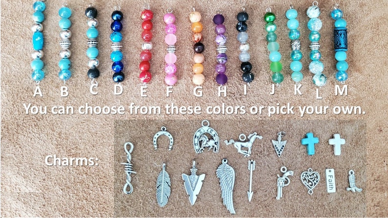 Boot Bling, Concho and Beads Boot Topper / Boot Bracelet with charm, Western image 5