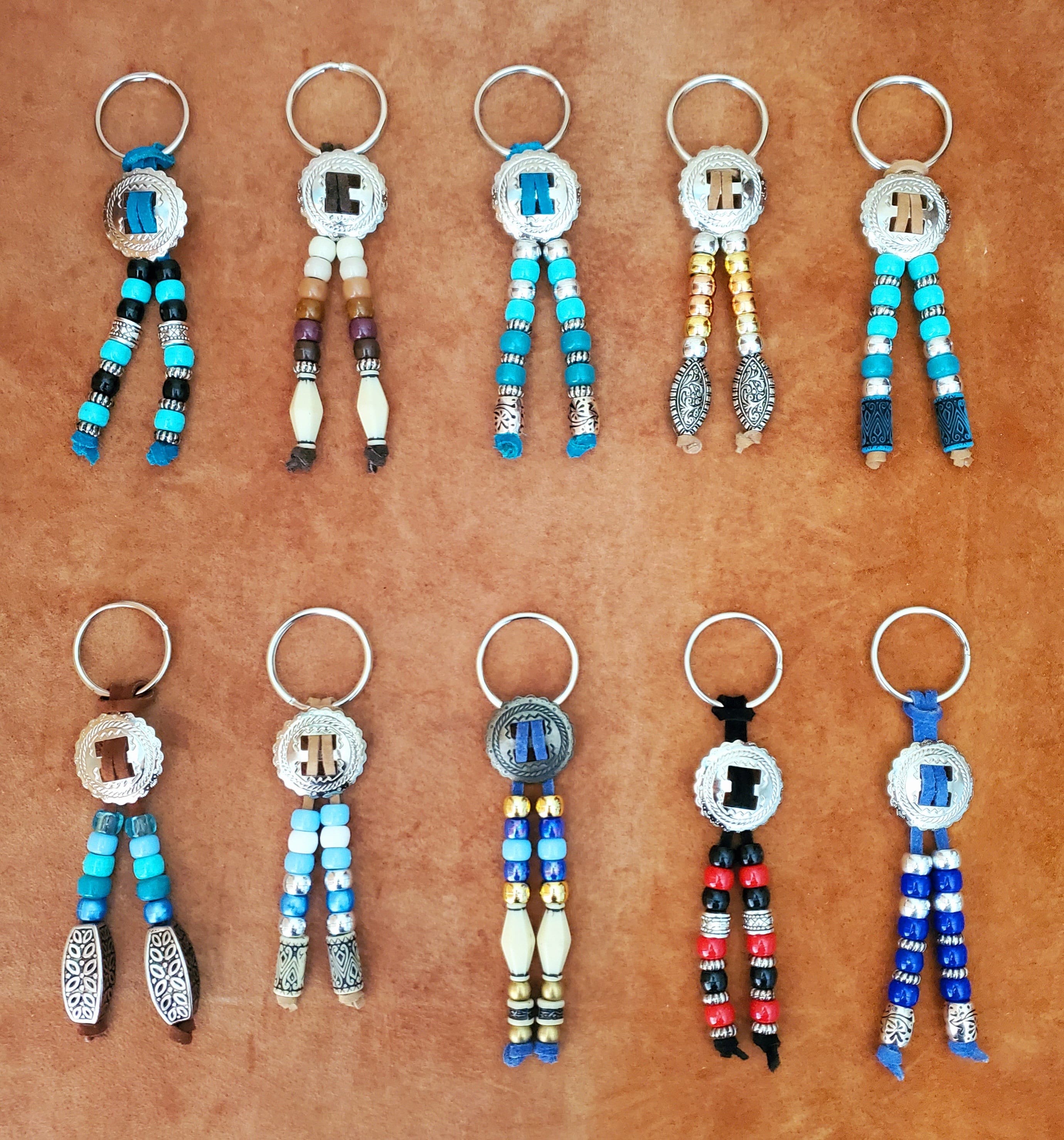 Keyring, Concho Key Ring Western Keychain, Custom Handmade