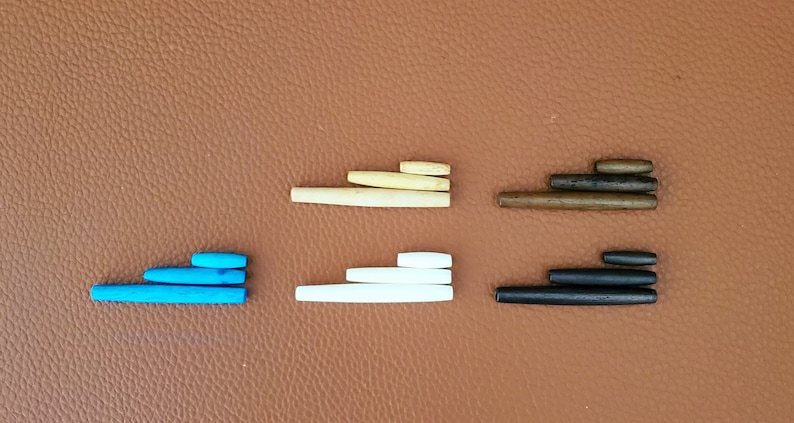 Buffalo Hornand Bone Hairpipe Beads, 1/2", 1" and 1.5", Red, Black, Antique Bone, Bone, Turquoise AmberBrown image 8