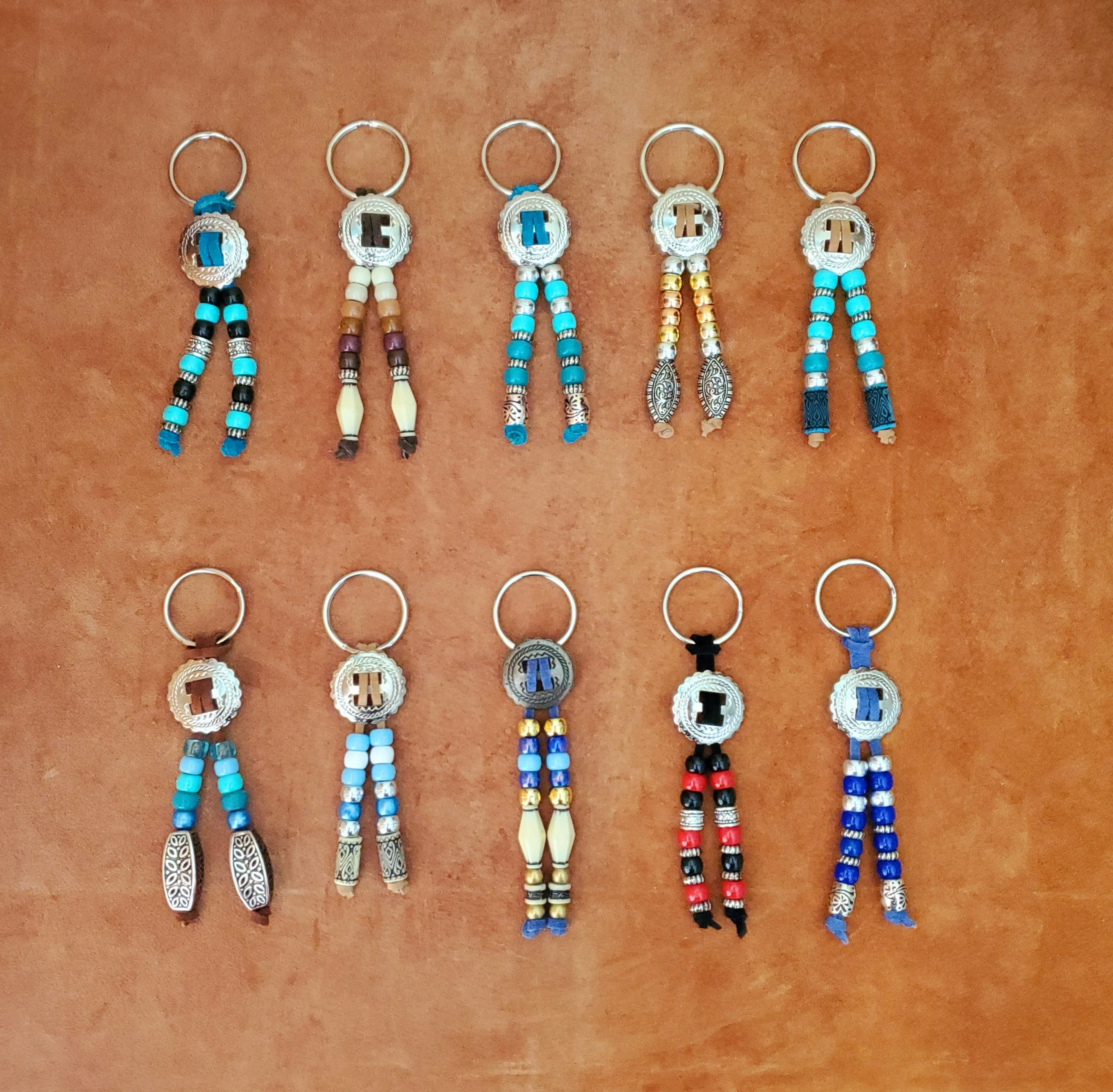 Keyring, Concho Key Ring Western Keychain, Custom Handmade