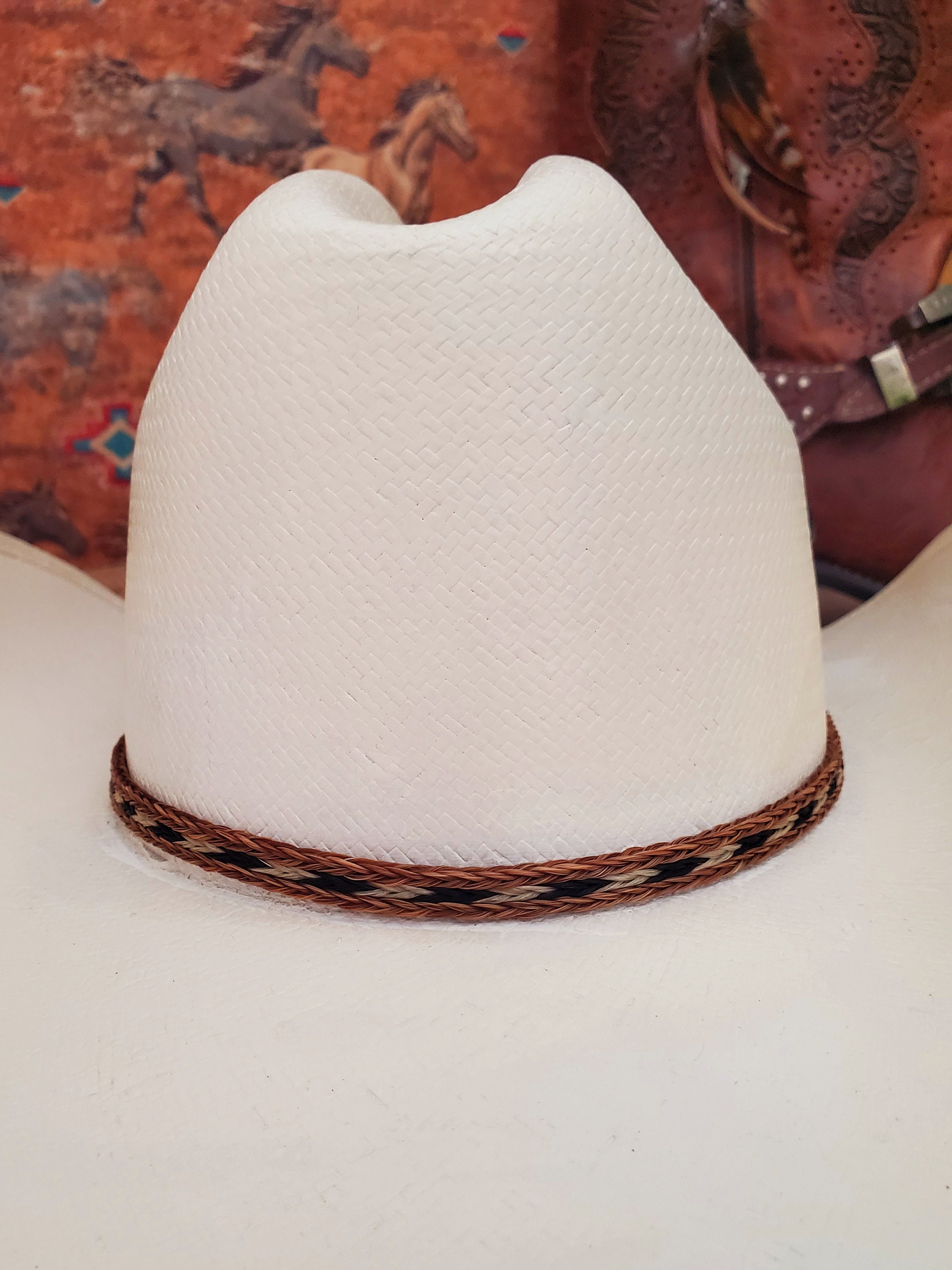 2 Strand Horsehair Hat Band with Side Tassels