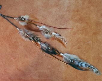 Emu Brown and Tan Hair Clip Amazon.com : Yussti Western Leather Hair Claw Clips  main image 4