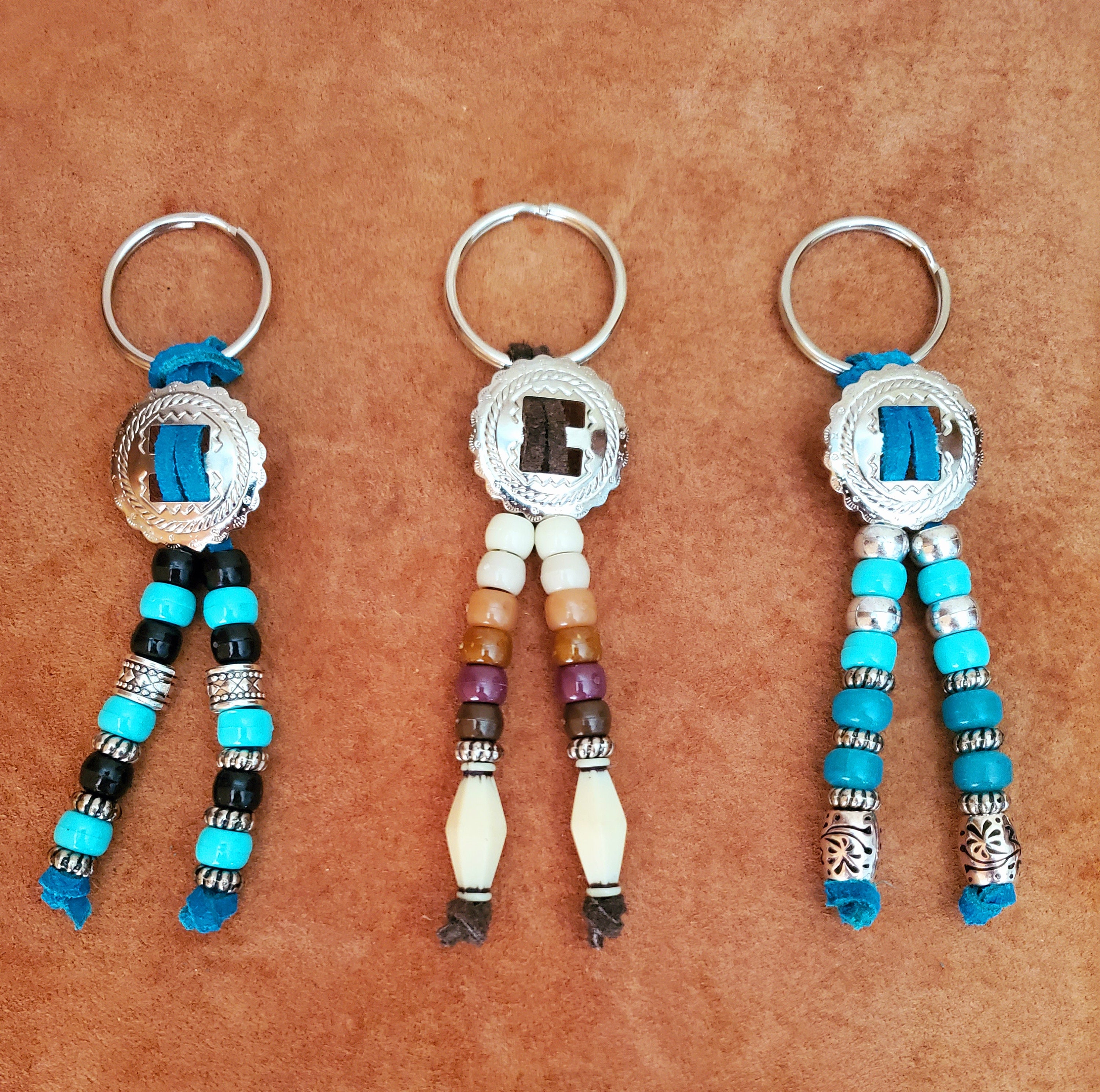 【CALEE】　concho keyring SV925 CALEE キャリー SILVER STAR CONCHO LEATHER KEY RING