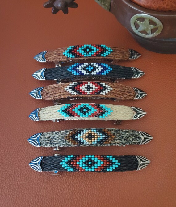 Horse Hair Barrette Hair Clip - 8 Colors With Native  display picture 1
