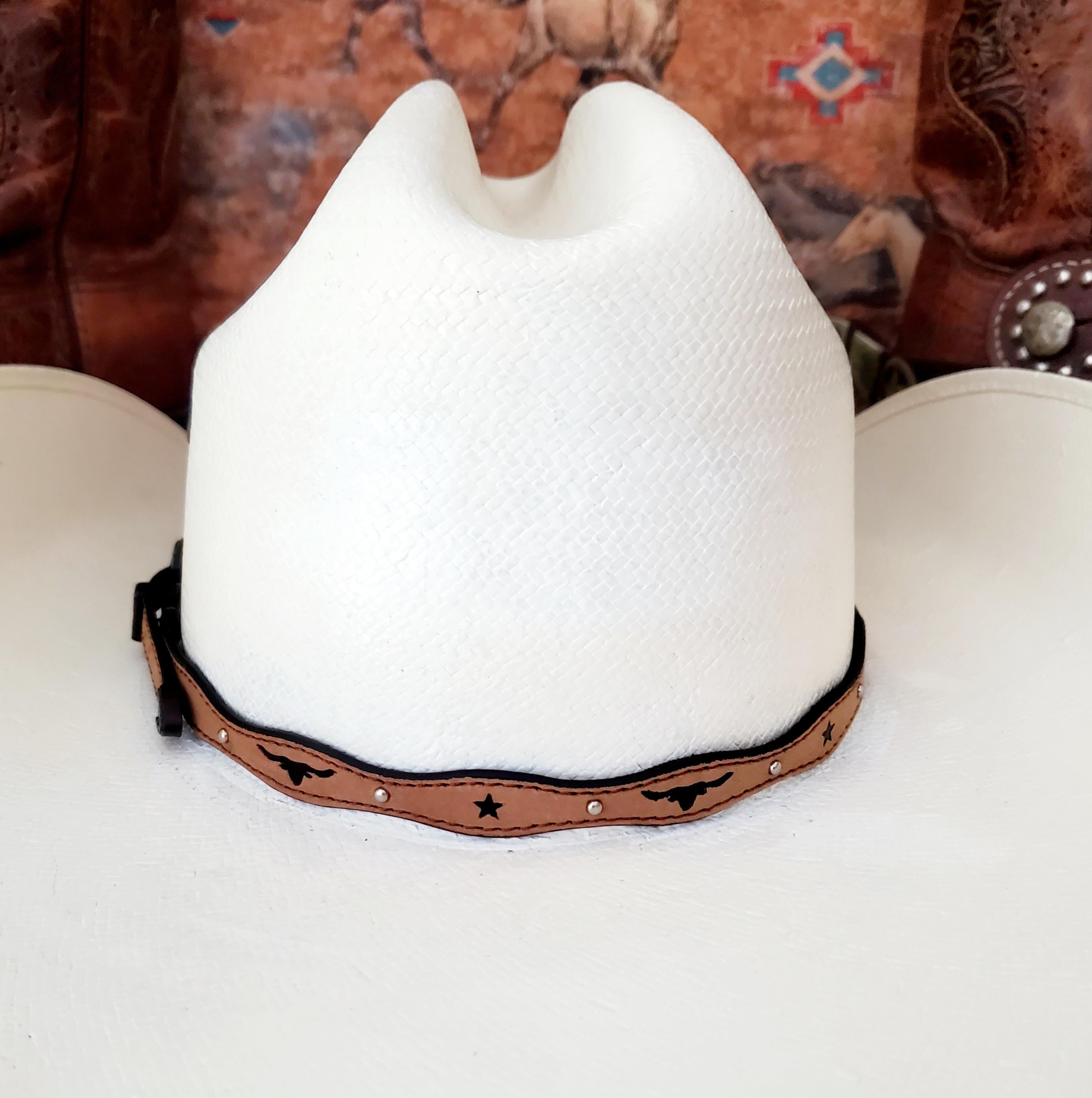 2519 Cowboy Hat Bands For Men Women, Leather Hatbands Belt Amazon.com: Sasylvia 6 Pcs Cowboy Hat Bands for Women Men  main image 2