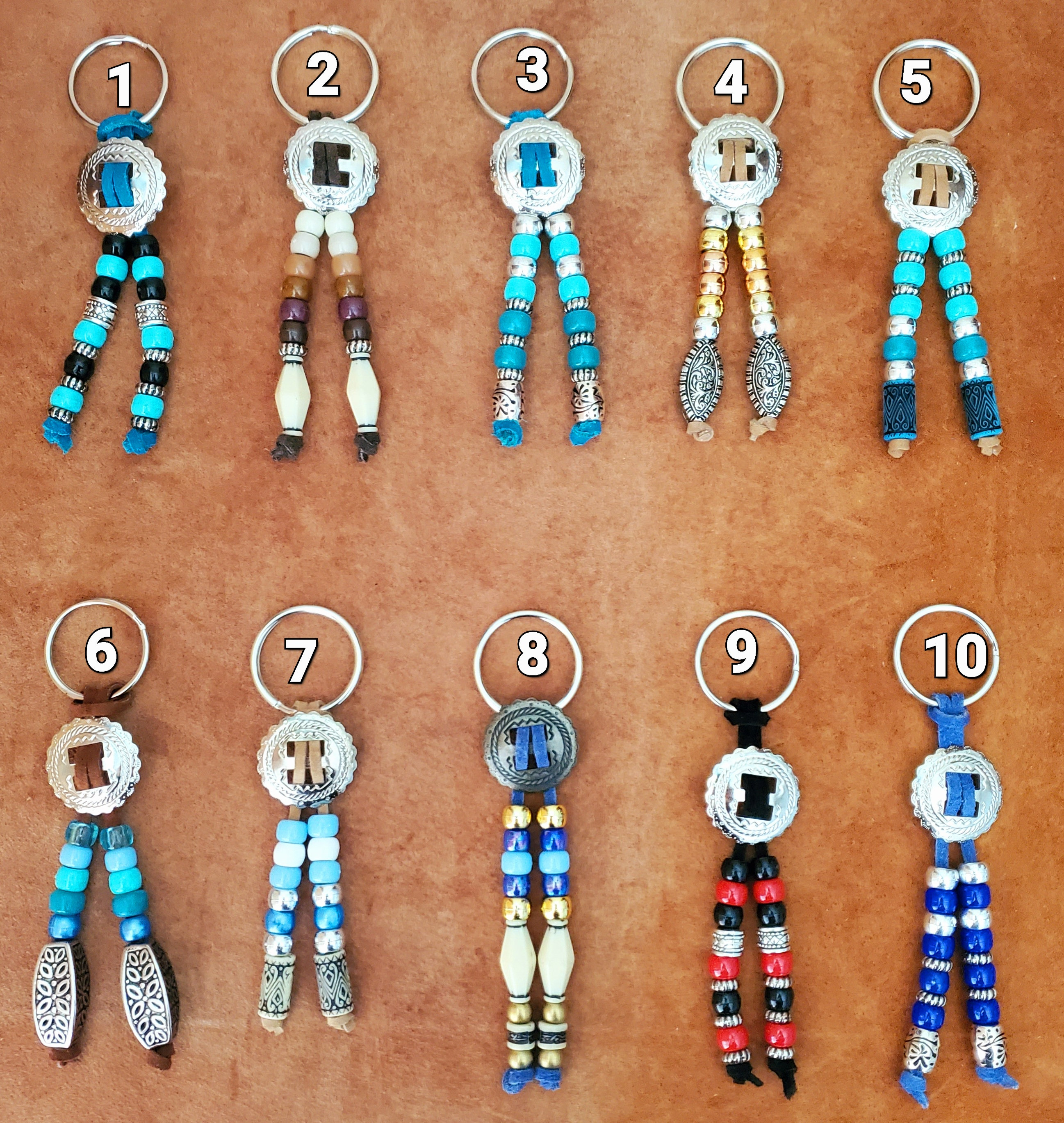 Keyring, Concho Key Ring Western Keychain, Custom Handmade Keyring, Concho Key Ring Western Keychain, Custom Handmade