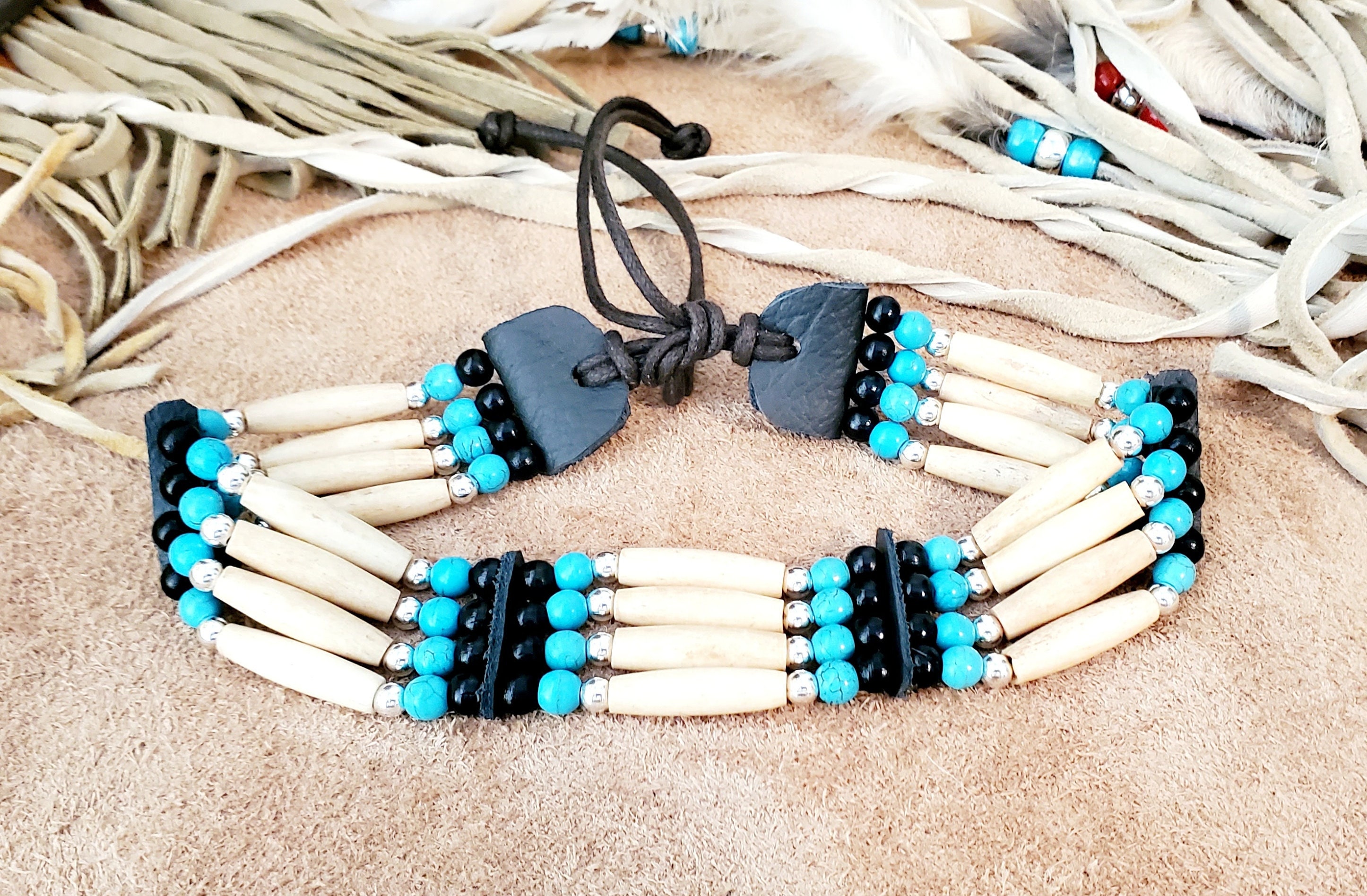 Native American Indian Style Choker Antique Bone Hairpipe - Etsy