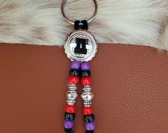 【CALEE】　concho keyring SV925 Keyring, Concho Key Ring Western Keychain, Custom Handmade