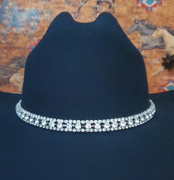 BLING Rhinestone Hat Band, Adjustable - Etsy display picture 2