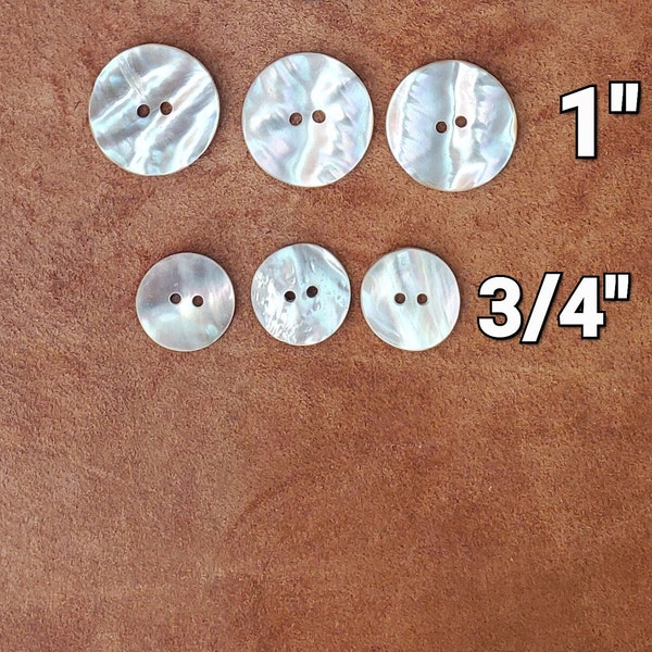 Shell Concho or Button that are 3/4", 1" in diameter - Abalone Shell Conchos /Buttons or 3mm Mother of Pearl Buttons, for Crafts or Chokers