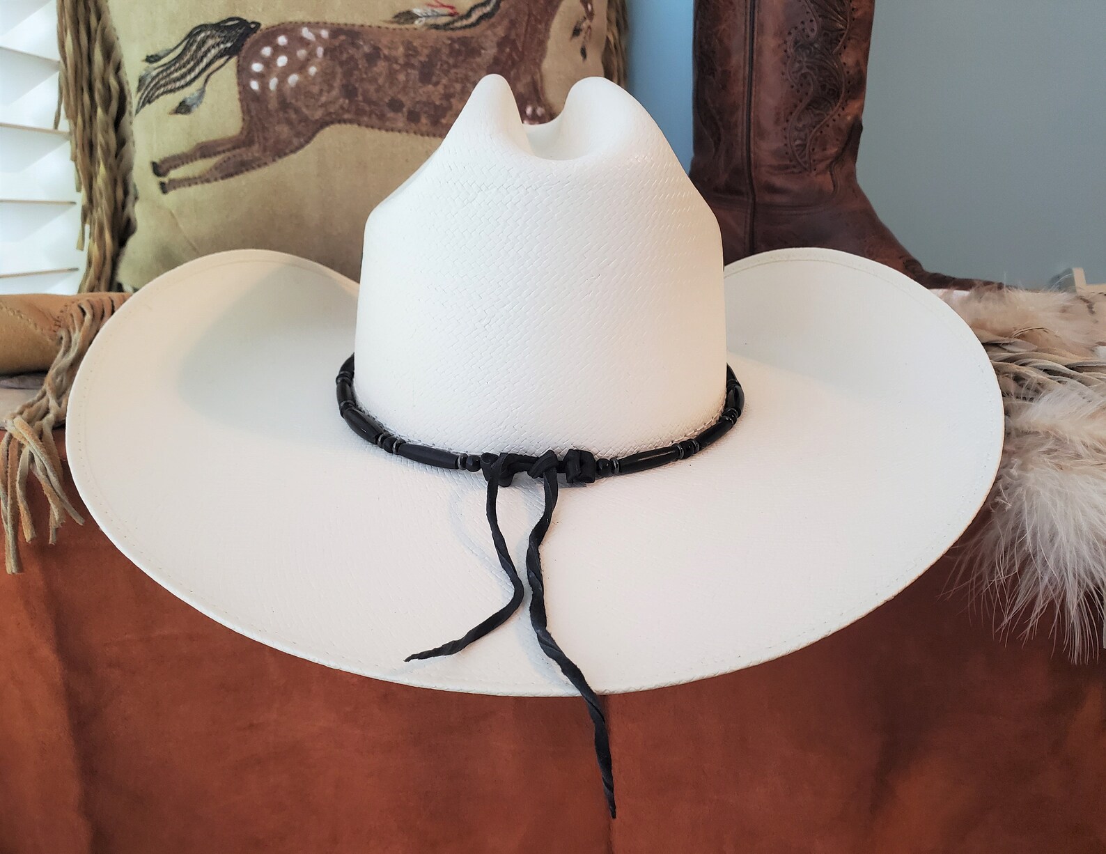 Custom Hat Band Handmade 1 Strand hatband made from bone or Etsy