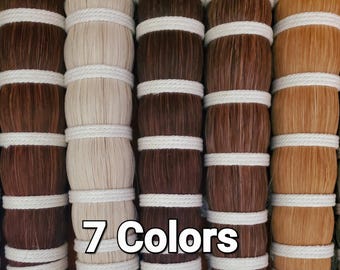 Bulk, Genuine Horse Hair 13-15" (1/4 oz, 1/2 oz, or 1 oz) 7 colors - Black, Grey, Chestnut, Sorrel, White