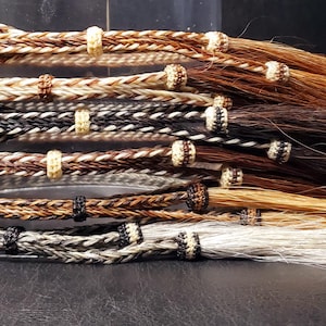 Hutband aus geflochtenem Pferdehaar – 6 Farben, verstellbar, Western-Cowboyhutband