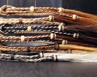 HorseHair Braided Hat Band - 6 colors, Adjustable, Western Cowboy Hatband