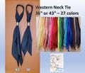 Western Neck Tie 36" or 43" Neck Scarf - Available in 27 Colors, Cowboy, SASS, Bandana, Neck Scarf, Neckwear, Scarves