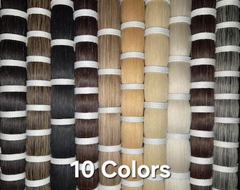 Bulk Genuine Horse Hair 24-25" (1/4 oz, 1/2 oz, or 1 oz) 10 colors - Black, Grey, Palomino, Chestnut, Sorrel, Creme, White