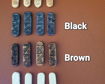 Bone Spacer Bar Bead (quantity of 4) - Carved Bone Bars for Chokers  in Bone, Antique Bone, Black, Brown
