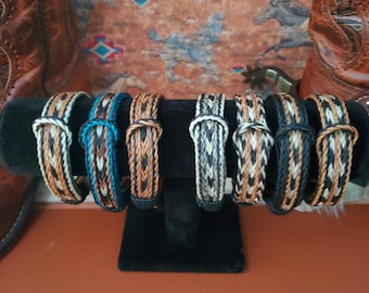 Adjustable Wide Horse Hair Bracelet, 8 colors, Braided Horsehair Bracelet, Cowboy Western Bracelet, Jewelry