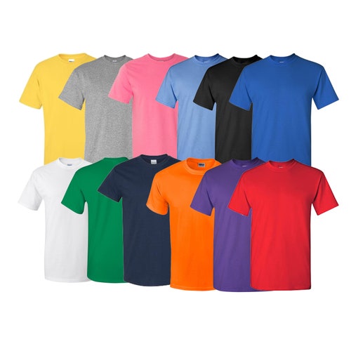 20 Wholesale Lot Gildan 100% Cotton Black Adult T-Shirts Bulk 2XL 3XL 4XL 5XL 