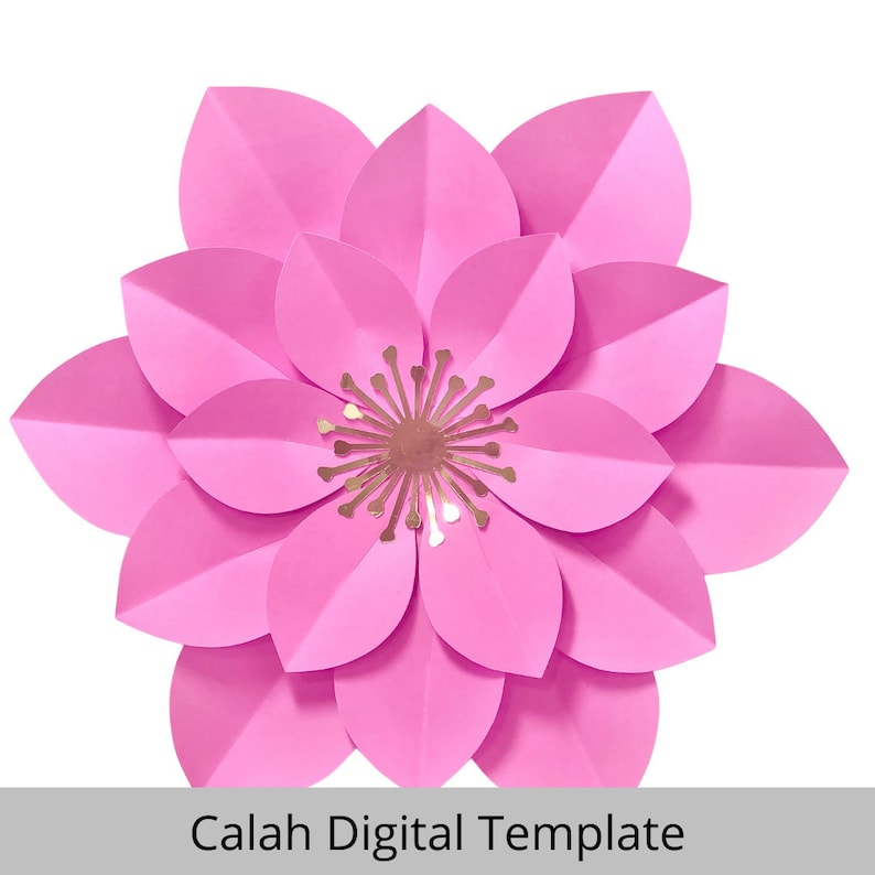 Large Paper Flower SVG, Paper Flower Template, Digital File, Cricut