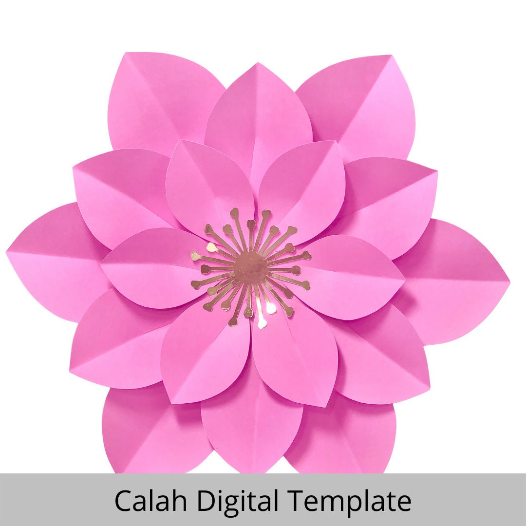 Large Paper Flower SVG, Paper Flower Template, Digital File, Cricut