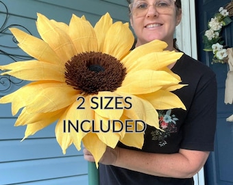 Giant Crepe Paper Sunflower Template (PDF)