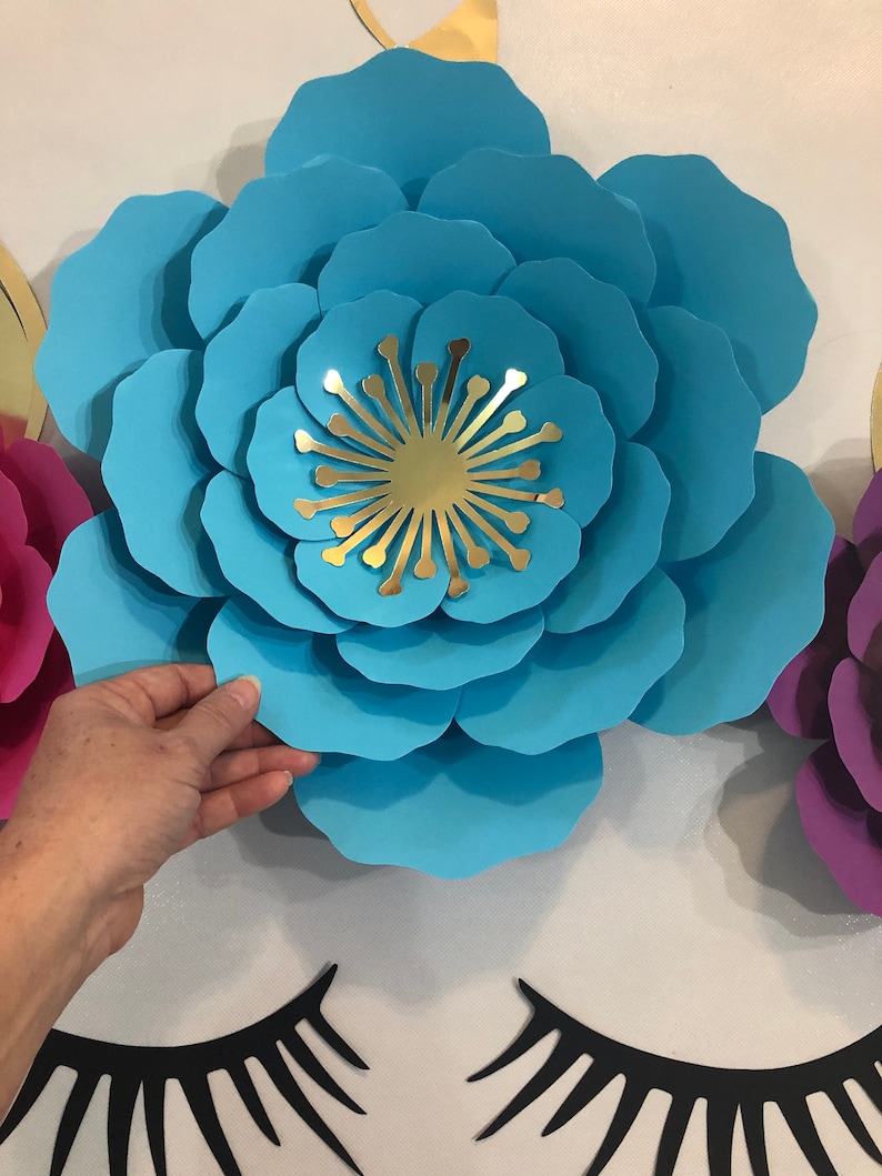 Large Paper Flower SVG, Paper Flower Template, Digital File, Cricut