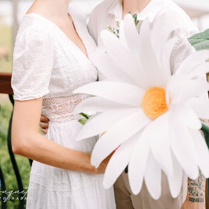 Margherita gigante in PDF, Margherita di carta crespa, Modello di margherita, Fiore fai da te, Fiore fatto a mano, Decorazioni per baby shower, Decorazioni per addio al nubilato, Decorazioni per compleanni