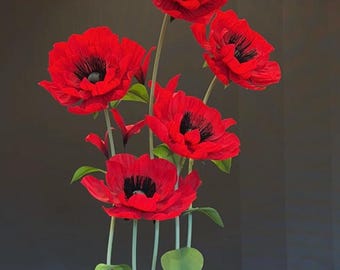 Fiore di carta crespa, fiore di carta gigante, fiore di carta crespa gigante, fiore gigante per eventi, fiore gigante PDF, decorazioni per eventi, decorazioni fai da te per eventi