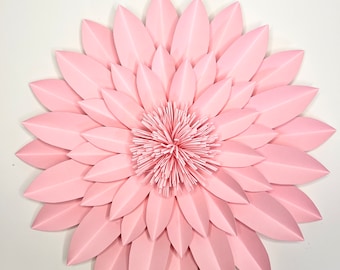 Flor de papel grande PNG, modelo de flor de papel, arquivo digital, flor de papel Cricut, arquivo de corte Cricut, modelo de margarida PNG, arquivo de corte de silhueta